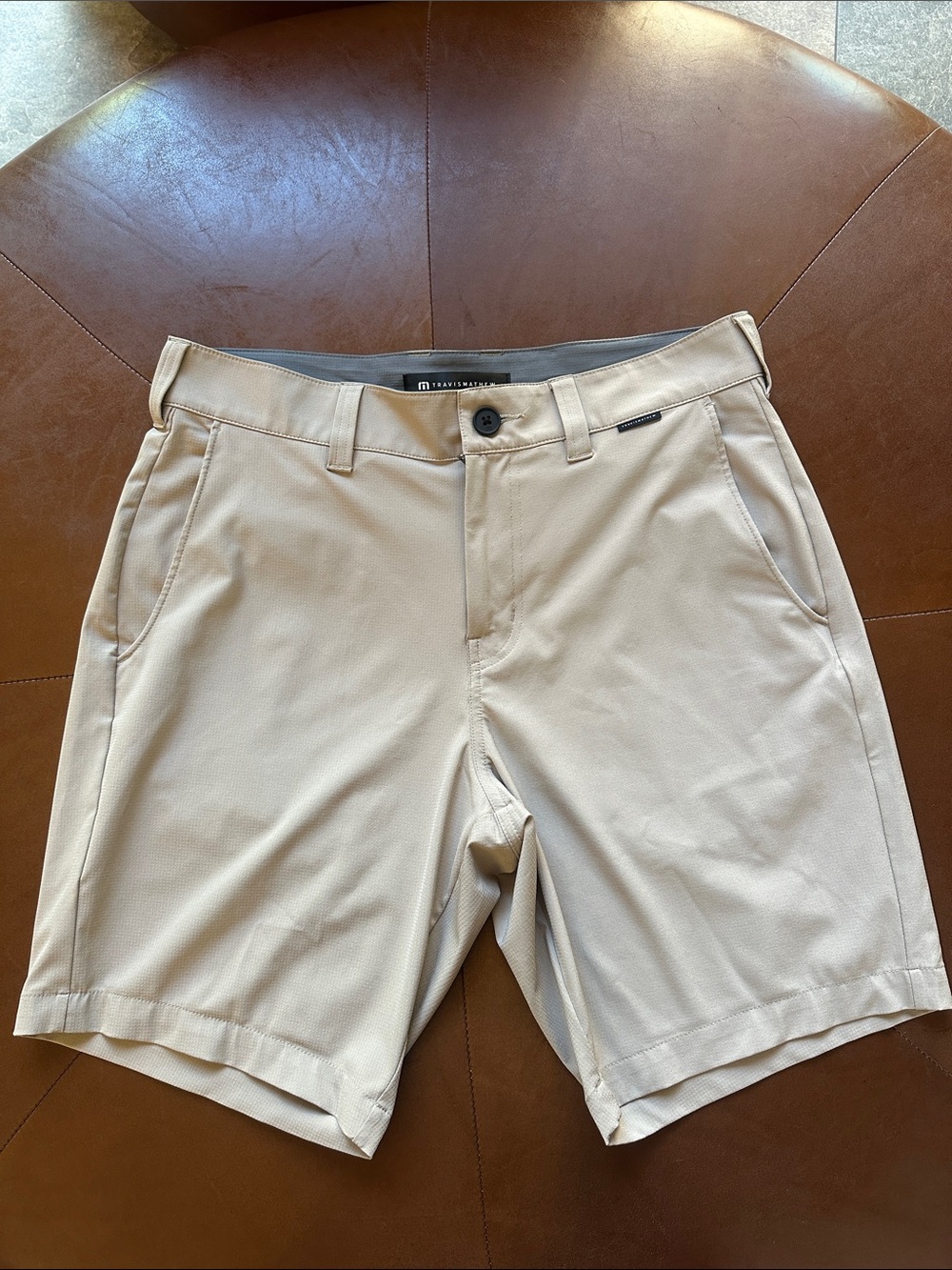 Travis Mathew Beige Performance Hybrid Shorts
